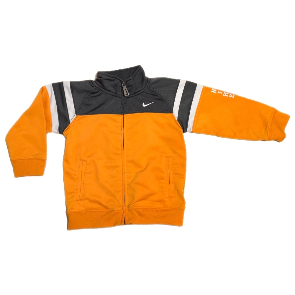 Nike Orange & Black Zip-Up Track Activewear Athletic Jacket Baby Size 24 Months
